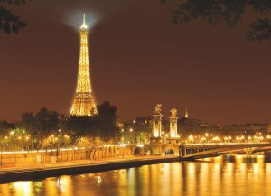 FotoTAPETA 4-321 Paris France Nuit d'Or Eiffel Tower Scenic