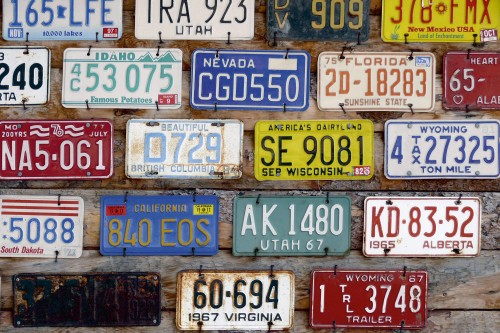 Fototapeta na flizelinie MS-5-0269 PLATE NUMBERS