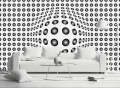 Fototapeta na flizelinie 5006-4 DOTS BLACK AND WHITE