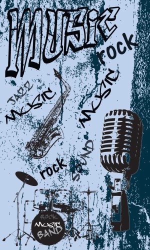 Fototapeta na flizelinie MS-2-0329 MUSIC BLUE