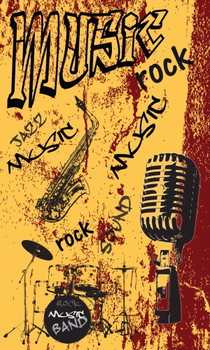 Fototapeta na flizelinie MS-2-0330 MUSIC ORANGE