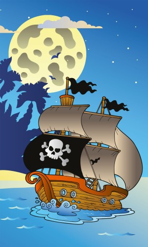 Fototapeta na flizelinie MS-2-0335 PIRATE SHIP