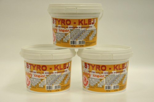 STYRO-KLEJ 1,5 kg akrylowy klej do kasetonów i listew styropianowych