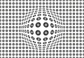 Fototapeta Flizelinowa 5006-8 DOTS BLACK AND WHITE