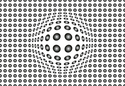 Fototapeta Flizelinowa 5006-8 DOTS BLACK AND WHITE
