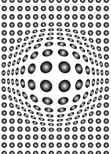 Fototapeta na flizelinie 5006-4 DOTS BLACK AND WHITE