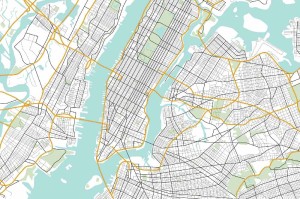 Fototapeta na flizelinie MS-5-1526 Mapa Nowego Jorku 375 x 250 cm