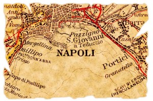 Fototapeta na flizelinie MS-5-1536 Stara mapa Neapolu 375 x 250 cm