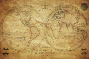 Fototapeta na flizelinie MS-5-1560 Mapa świata vintage II. 375 x 250 cm
