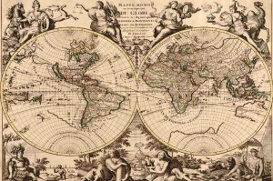 Fototapeta na flizelinie MS-5-1563 Mapa świata vintage V. 375 x 250 cm