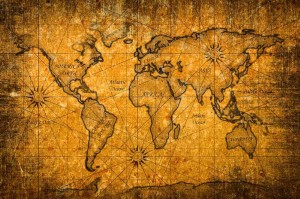 Fototapeta na flizelinie MS-5-1564 Mapa świata vintage VI. 375 x 250 cm