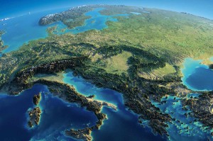 Fototapeta na flizelinie MS-5-1792 3D mapa Europy 375 x 250 cm