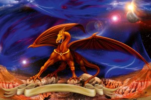 Fototapeta na Flizelinie MS-5-1258 Space Dragon 375 x 250 cm