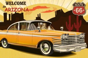 Fototapeta na flizelinie MS-5-2083 Arizona plakat retro 375 x 250 cm