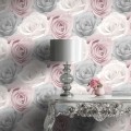TAPETA 359215 / B14803 kwiaty Róże 3d tapeta Papierowa