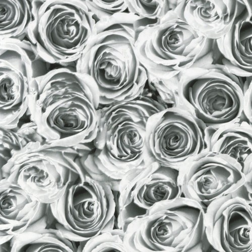 OKLEINA MEBLOWA 12856 GEKKOFIX ROSES WHITE GREY